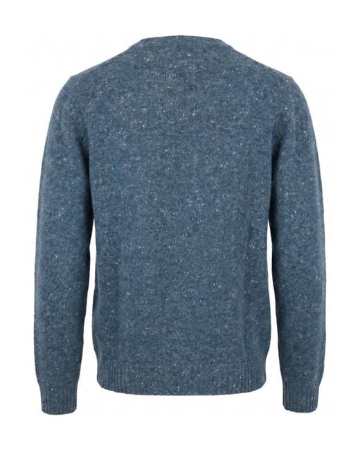 Drumohr Blue Long-Sleeved Sweater for men