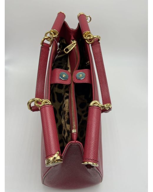 Dolce & Gabbana Red Double Handle Shoulder Bag