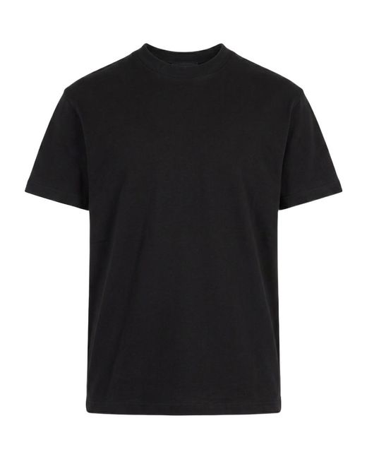 Prada Black Triangle-Patch T-Shirt for men