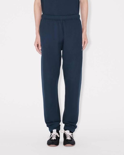 KENZO Blue Boke Flower Logo Patch Joggers for men