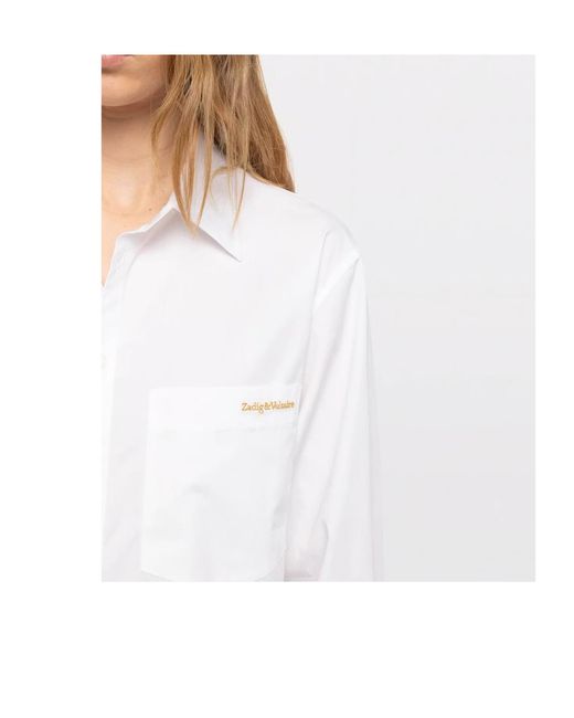 Zadig & Voltaire White Straight-Cut Shirt