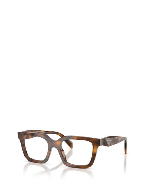 Prada White Eyewear Square Frame Glasses