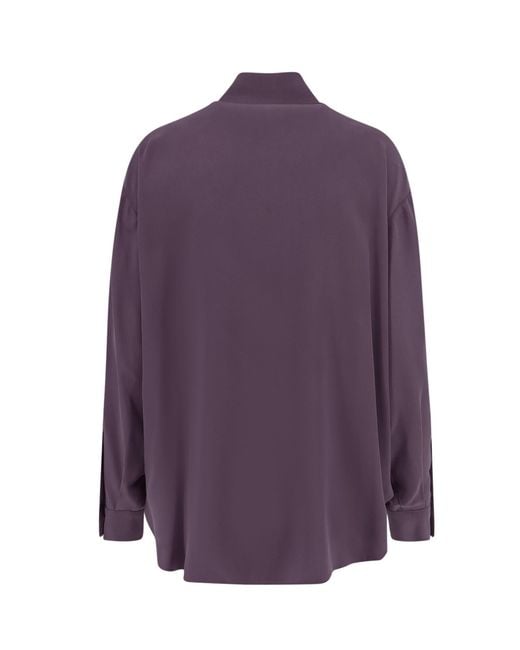 Alysi Purple Relaxed Button-Up Shirt