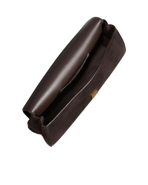 Khaite Black Audrey Foldover Clutch Bag