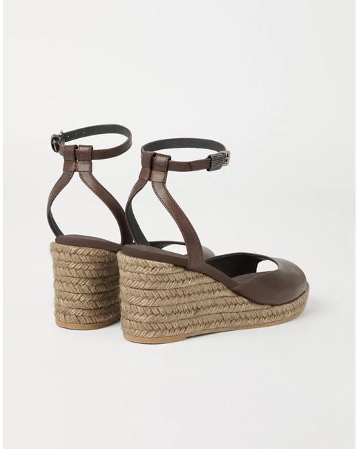 Brunello Cucinelli Metallic 55Mm Monili-Detail Espadrilles
