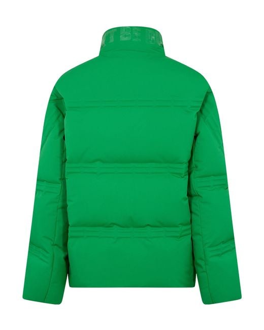 Moncler Green Stand-Collar Quilted Down Jacket for men
