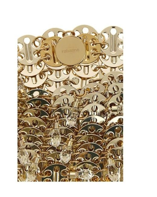 Rabanne White Embellished Chain-Linked Shoulder Bag