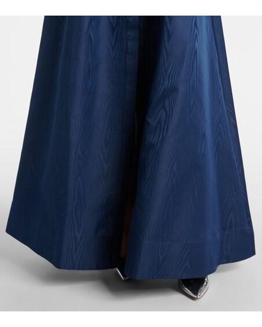 Rebecca Vallance Blue Cielo Embellished Silk Shirt Dress