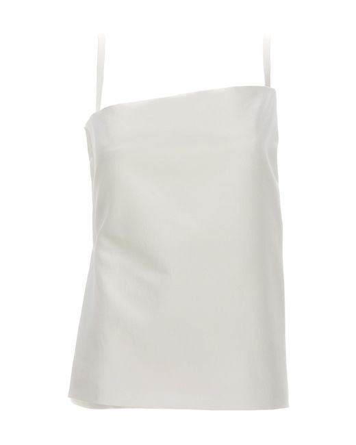 Sportmax White Bare Shoulder Vest