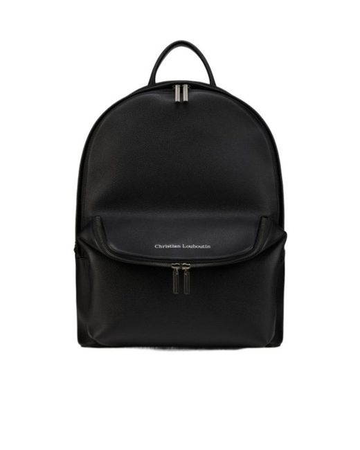 Christian Louboutin Black Nostalgic Leather Backpack for men