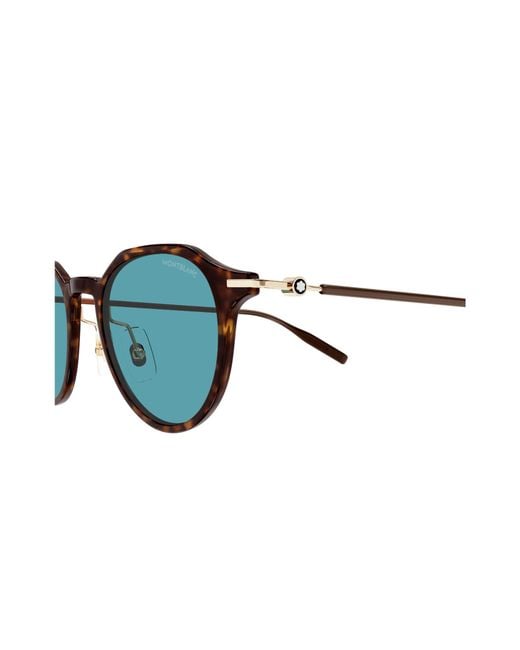 Montblanc White Eyewear Round Frame Sunglasses for men