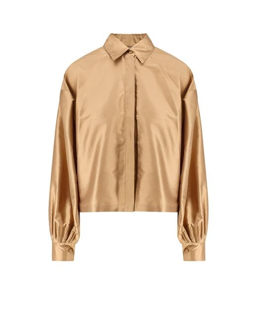 Max Mara Natural Scalata Shantung Shirt