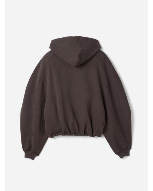 Jacquemus Brown Zip-Up Hoodie With Logo Patch for men