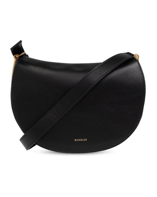 Wandler Black Logo Printed Crossbody Bag