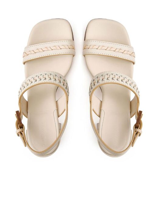 Zimmermann White Alchemy Woven-Strap Block-Heel Sandals