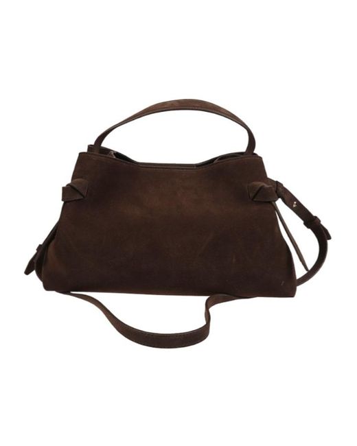 Yuzefi Brown Gyoza Top Handle Bag