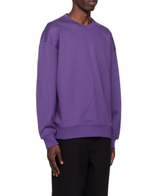 Wooyoungmi Purple Round Collar Long Sleeve Sweater for men