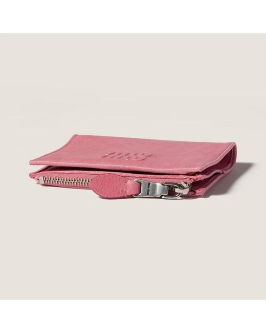 Miu Miu Pink Small Leather Wallet