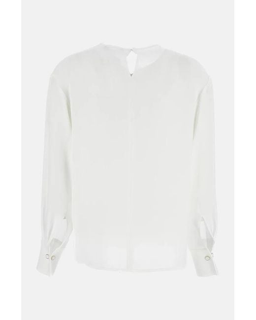 Max Mara White Studio Kaki Crewneck Blouse