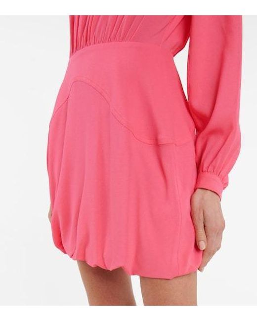 Stella McCartney Pink Amanda Gathered Minidress