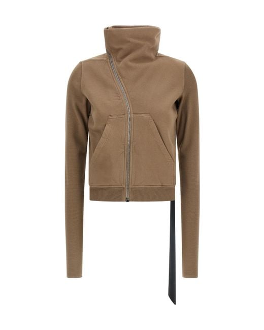 Rick Owens Natural Mountain Cropped Sweatshirt