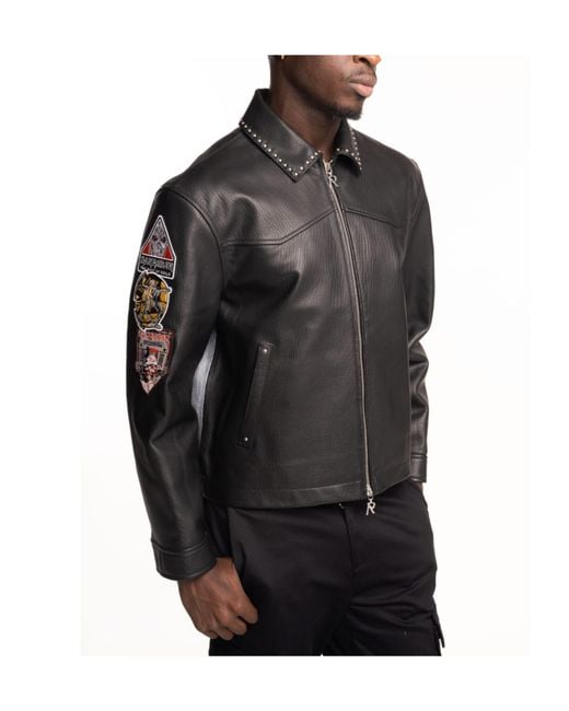 Represent Black X Iron Maiden Trooper Leather Jacket for men