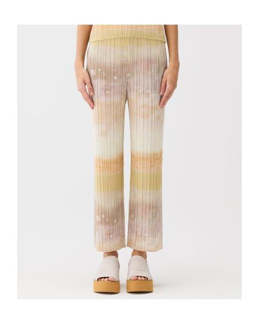 Pleats Please Issey Miyake Natural Pleats Please Tie-Dye Trousers