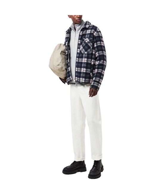 Moncler Blue Technical Overshirt for men