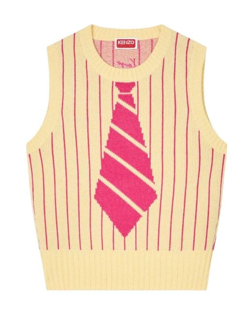 KENZO Pink Trompe L'Œil' Vest