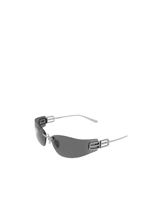 Balenciaga White Eyewear Wrap-Around Sunglasses