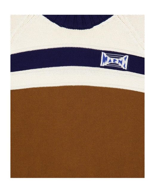 Marni Blue Logo Patch Jumper
