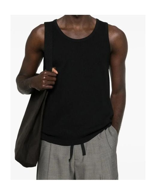 Studio Nicholson Black Razim Ribbed Knitted Tank Top for men