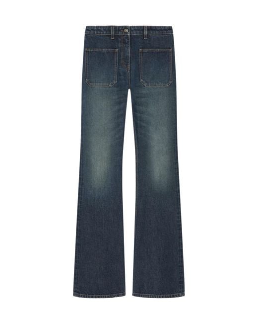 Courreges Blue Embroidered Ac Logo Denim