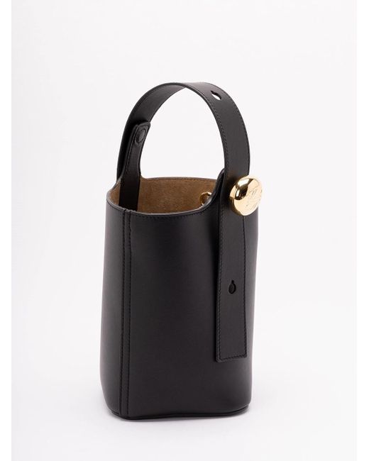 Loewe Black Mini Pebble Bucket Bag