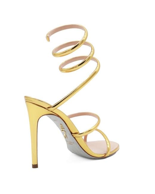Rene Caovilla Metallic René Caovilla Cleo Spiral Strap Sandals
