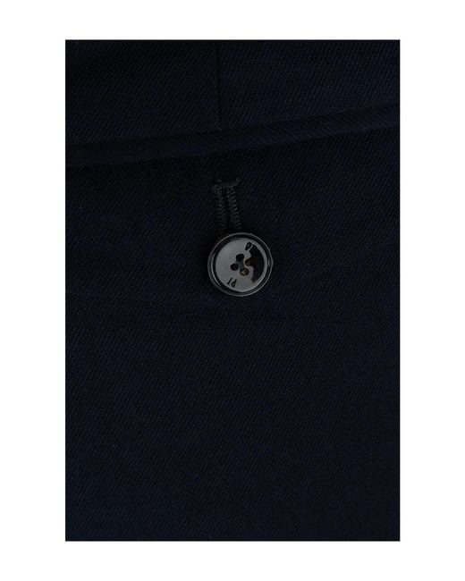 Pt Pantaloni Blue Pt Torino Rebel Turn-Up Hem Tapered Trousers for men