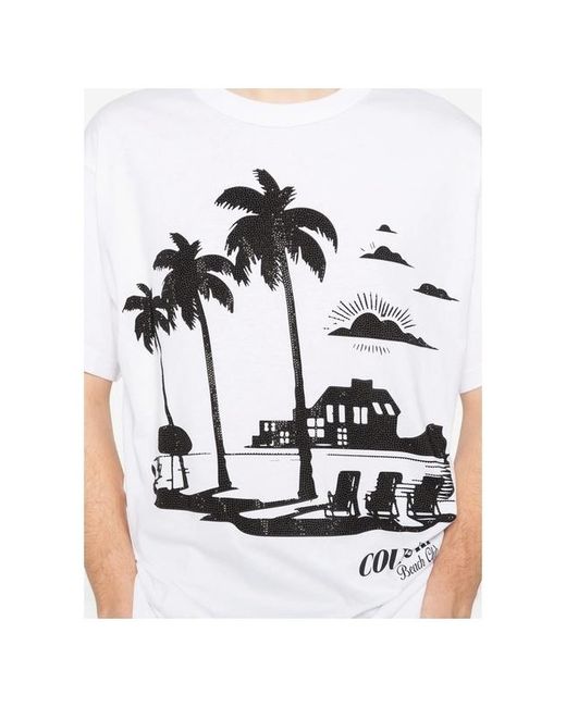 Versace White Jeans Couture Graphic Print T-Shirt for men