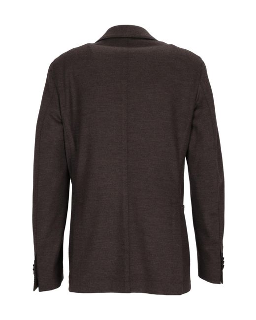 Lubiam Black Double-Breasted Blazer for men