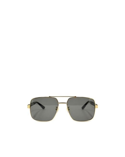 Gucci Metallic Eyewear Aviator Frame Sunglasses for men