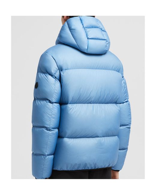 Moncler Blue Masac Zip-Up Short Puffer Jacket for men