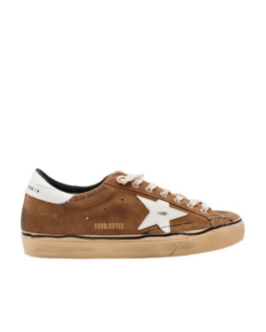 Golden Goose Deluxe Brand Brown Super Star Lace-Up Sneakers for men