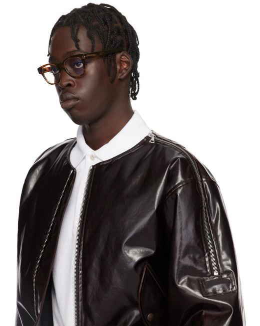 Tom Ford White Eyewear Square Frame Glasses for men
