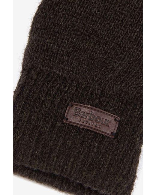 Barbour Black Logo Gloves for men