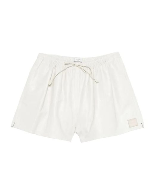Haikure White Drawstring Shorts