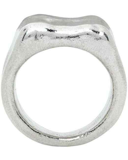 Our Legacy White Knochen Signet Ring