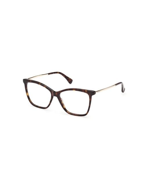 Max Mara White Full-Rimmed Plano Lenses