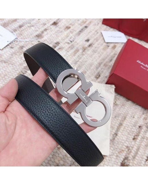 Ferragamo White Gancio Belt for men