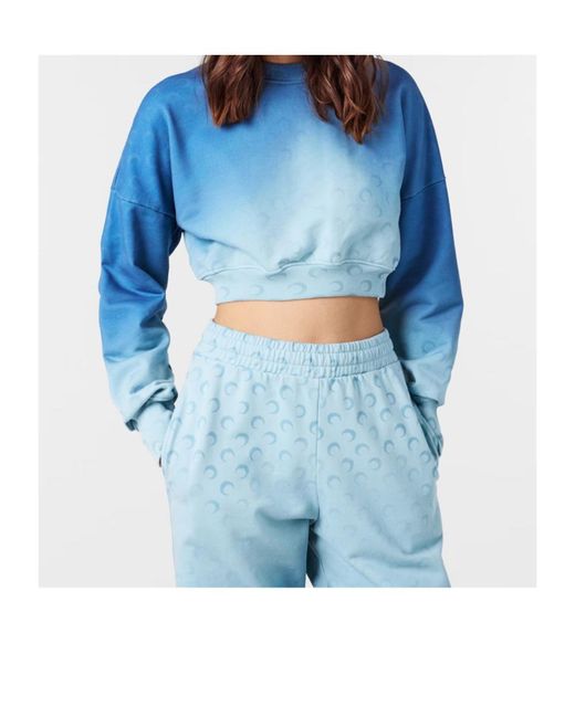 MARINE SERRE Blue Moon Crew Sweatshirt