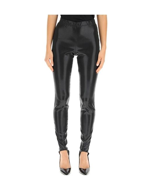DSquared² Black Faux-Leather Ankle Cuff Leggings