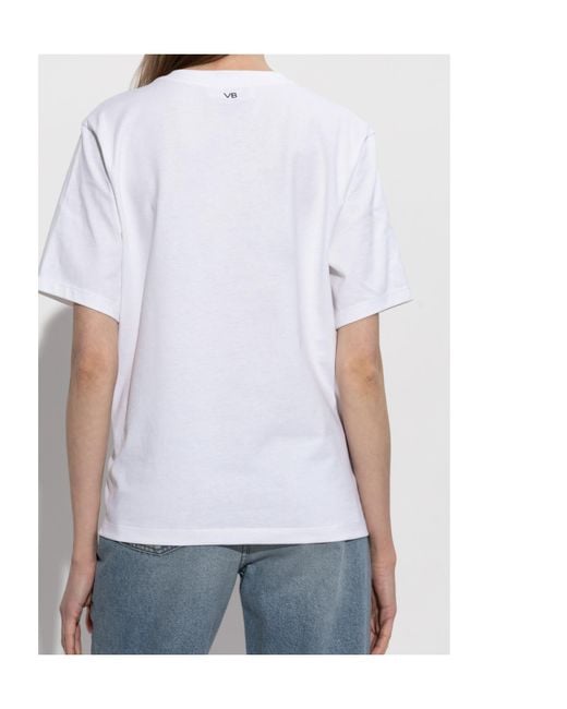Victoria Beckham White Short-Sleeved T-Shirt